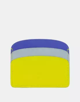 Женская маленькая плоская кожаная карманная визитница Dudu, желтый