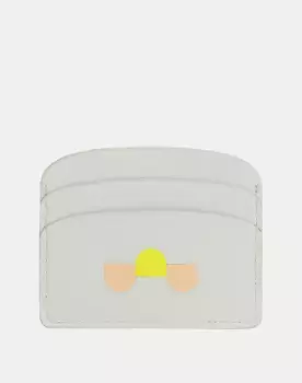 Женская маленькая плоская кожаная визитница Dudu, светло-серый