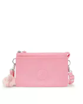 Женская маленькая сумка через плечо RIRI с регулируемым плечевым ремнем розового цвета Kipling, розовый