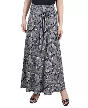 Женская макси-юбка missy с поясом на талии NY Collection, мульти