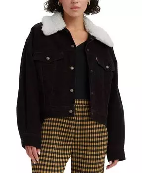 Женская мешковатая куртка Sherpa Baby Trucker Levi's, черный