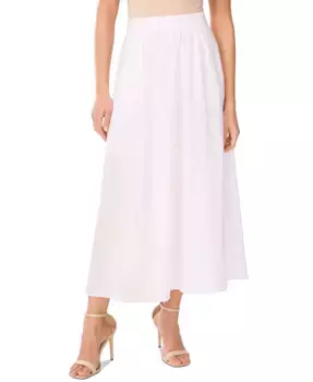 Женская миди-юбка А-силуэта из смесового льна Vince Camuto, белый