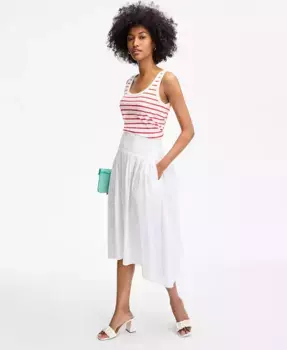 Женская миди-юбка с заниженной талией On 34th, белый