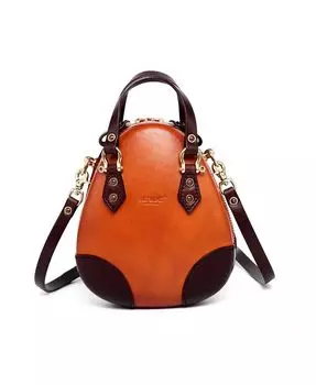 Женская мини-сумка Fairy Lantern из натуральной кожи OLD TREND, коричневый