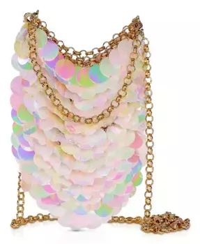 Женская мини-сумка Nori AB Sequin через плечо Jewel Badgley Mischka, белый