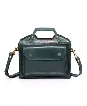 Женская мини-сумка-тоут из липы OLD TREND, зеленый