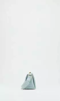 Женская мини-сумка в сложенном виде пудрово-синего цвета Plan C