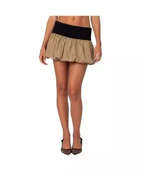 Женская мини-юбка Liv из нейлона Bubble Edikted, зеленый