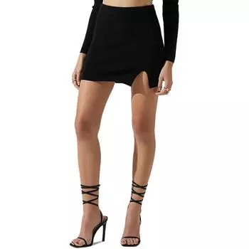 Женская мини-юбка со скрытой молнией сзади ASTR the Label, черный