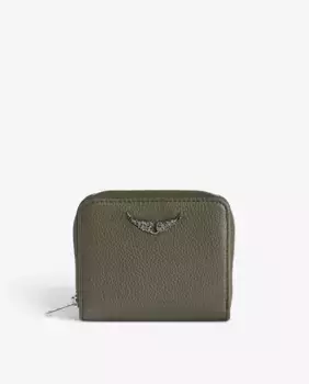 Женская мини ZV Зеленая кожаная сумочка Zadig & Voltaire, зеленый