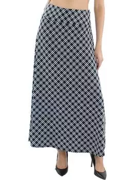 Женская миниатюрная юбка макси-макси с завязками на талии NY Collection, цвет black white diamond