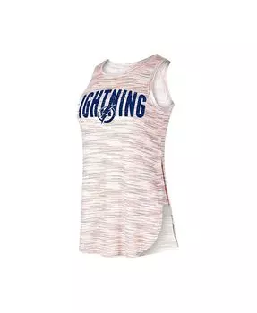 Женская многоцветная майка Tampa Bay Lightning Sunray Tri-Blend Concepts Sport, белый