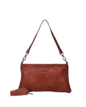 Женская многопозиционная сумка через плечо из мытой кожи The Bagging Co, светло-коричневый