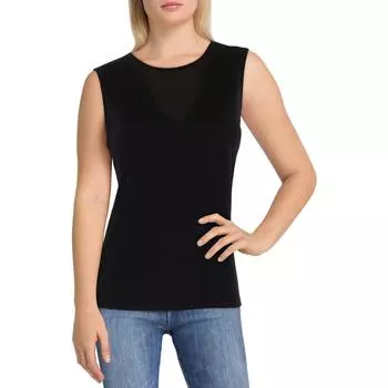 Женская многослойная блузка без рукавов DKNY, черный