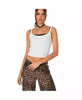 Женская многослойная майка в рубчик контрастного цвета Edikted, мультиколор