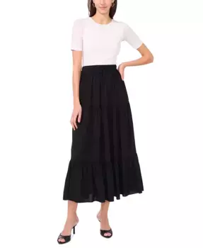 Женская многослойная макси-юбка с завязкой на талии из шифона Challis Sam & Jess, черный