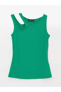 Женская модель Athlete с круглым вырезом и окном LC Waikiki, зеленый