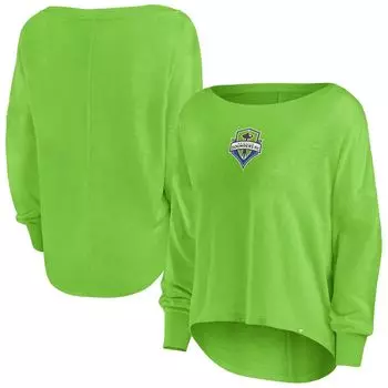 Женская модная футболка Fanatics Rave Green Seattle Sounders FC Corner Kick с длинными рукавами Fanatics