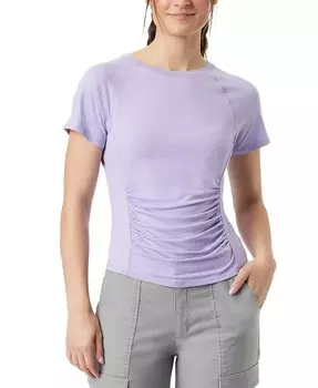 Женская модная футболка со сборками и рукавами реглан BASS OUTDOOR, фиолетовый