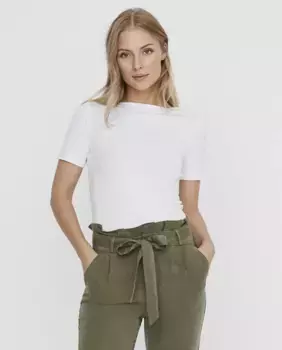 Женская мягкая футболка с коротким рукавом Vero Moda, белый