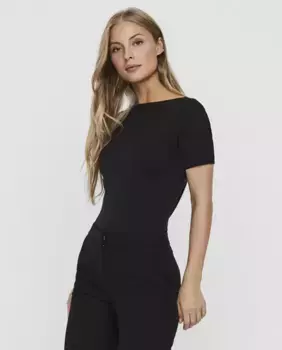 Женская мягкая футболка с коротким рукавом Vero Moda, черный