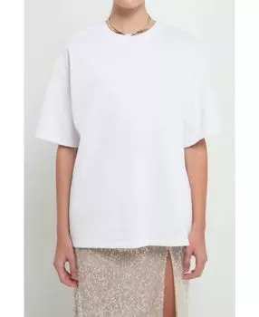 Женская мягкая футболка свободного кроя Grey Lab, белый