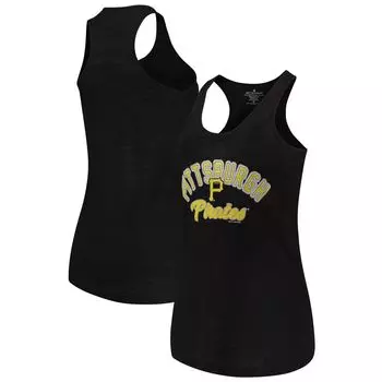 Женская мягкая, как виноград, черная майка Pittsburgh Pirates Multicount Racerback