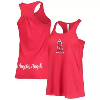 Женская мягкая, как виноград, красная майка Los Angeles Angels спереди и сзади