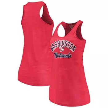 Женская мягкая, как виноград, красная майка Washington Nationals Multicount Racerback