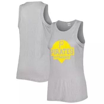 Женская мягкая, как виноград, серая майка Pittsburgh Pirates Tri-Blend