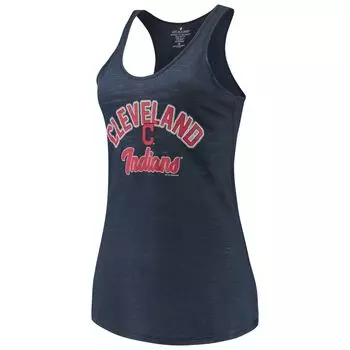 Женская мягкая как виноград темно-синяя майка Cleveland Indians Multicount Racerback