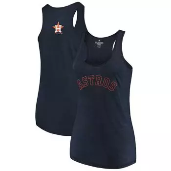 Женская мягкая, как виноград, темно-синяя майка Houston Astros больших размеров с открытой спиной-борцовкой