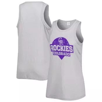 Женская мягкая как виноградно-серая майка Colorado Rockies Tri-Blend