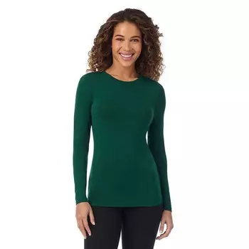 Женская мягкая одежда Cuddl Duds с эластичным многослойным топом с длинными рукавами, цвет Evergreen
