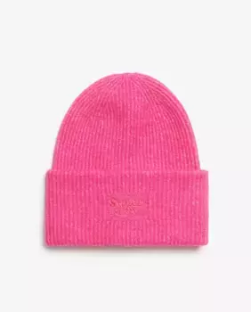 Женская мягкая трикотажная шапка в рубчик Superdry, цвет Rosa