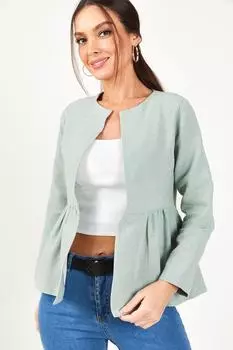 Женская мятная куртка на шнурке на талии armonika, бирюзовый