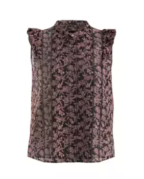 Женская муслиновая блузка со складками Boss Orange, мультиколор