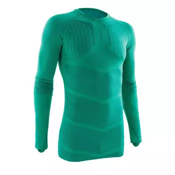 Женская/мужская функциональная футболка с длинными рукавами - Keepdry 500 green KIPSTA, изумрудно-зеленый джунглей