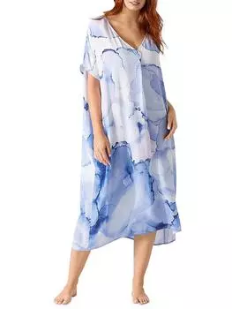 Женская накидка с V-образным вырезом из мрамора Tommy Bahama, цвет blue monday
