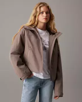 Женская непромокаемая куртка с капюшоном Calvin Klein Jeans, серый