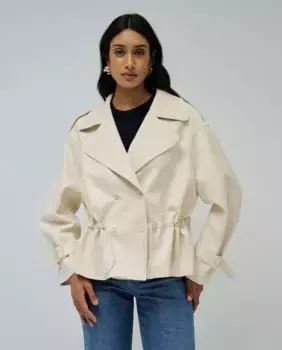 Женская непромокаемая парка с эффектом замши Salsa Jeans, кремовый