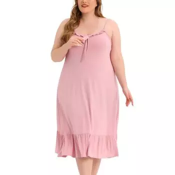 Женская ночная рубашка больших размеров, ночная рубашка, мягкая удобная ночная рубашка на бретельках Agnes Orinda