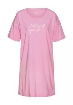 Женская ночная рубашка до колена Cosy Dreams «Vivance» LASCANA, фуксия