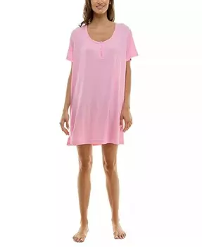 Женская ночная рубашка Henley с короткими рукавами Roudelain, розовый