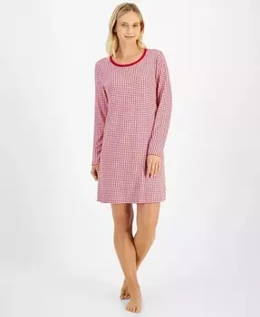 Женская ночная рубашка мягкого трикотажа с принтом Charter Club, красный