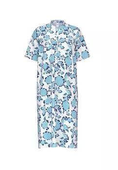 Женская ночная рубашка на пуговицах с короткими рукавами CALIDA, цвет Blue Topaz