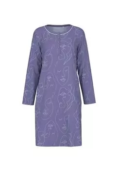 Женская ночная рубашка с длинными рукавами, длина 100см Night Lovers CALIDA, цвет Twilight Purple