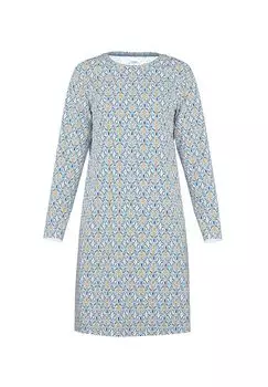 Женская ночная рубашка с длинными рукавами, длина 100 см CALIDA, цвет Placid Blue