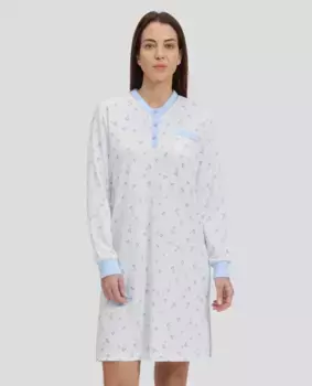 Женская ночная рубашка с длинными рукавами Lohe, синий