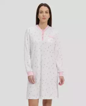 Женская ночная рубашка с длинными рукавами Lohe, розовый